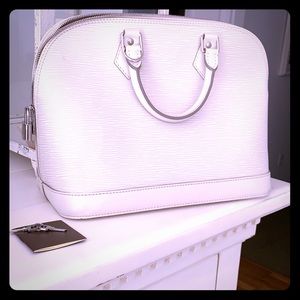 LV Alma bag.  Cream leather